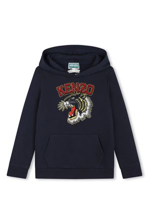 blue cotton hoodie KENZO KIDS | K6076784A